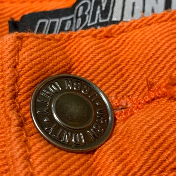 Urban identity orange denim cargo pants - Picture 3 of 7
